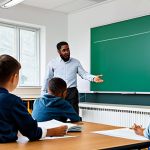 **

"A diverse group of students in a bright, modern classroom participating in a media literacy lesson, fully clothed, appropriate attire, safe for work, teacher at the front guiding a discussion, interactive whiteboard displaying examples of misinformation, perfect anatomy, correct proportions, family-friendly, educational setting, well-lit, professional photography."

**